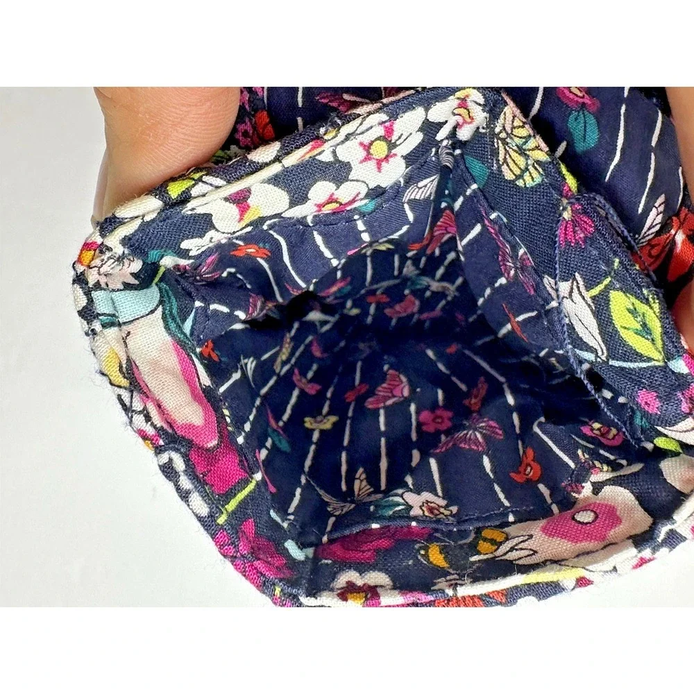 Vera Bradley Itsy Ditsy Floral Crossbody Cell Phone Purse 7.5x4‎ Cotton EUC
